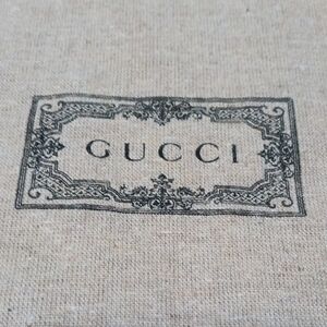Gucci Beige/Tan Dustbag with Ornate Black Design